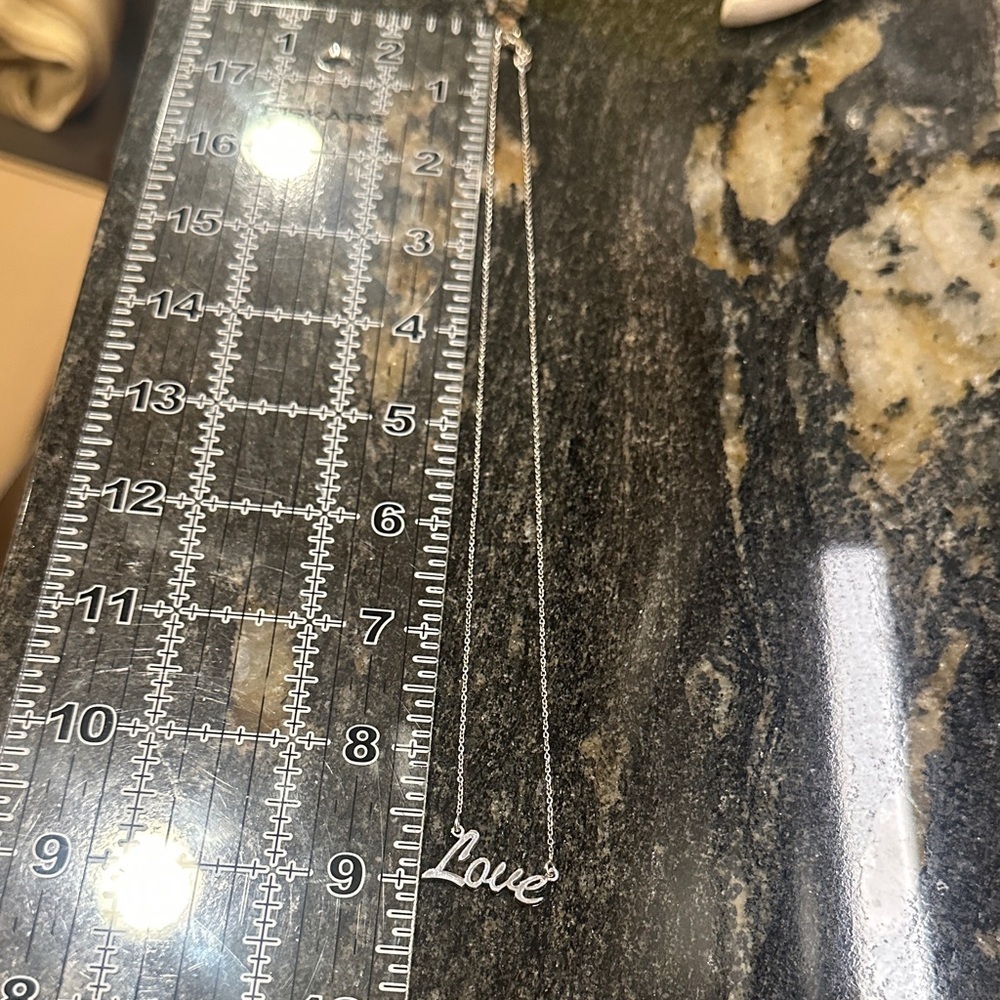 Silver 'Love' Necklace - Picture 3 of 3